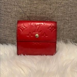 🌟SALE🌟 Louis Vuitton Red Vernis Compact Wallet